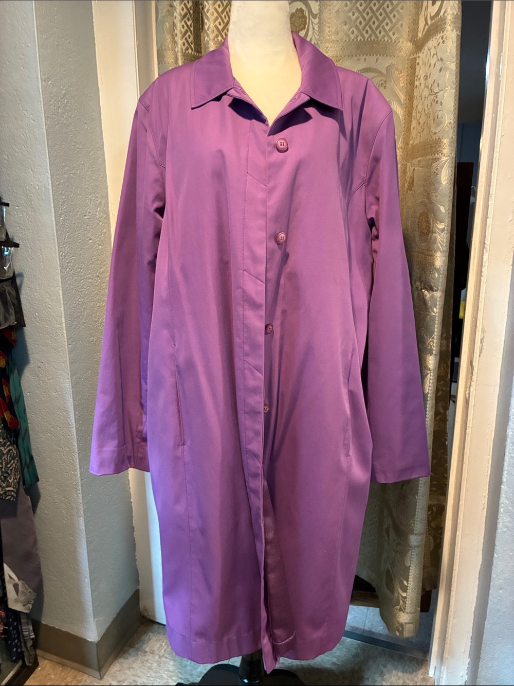 Jones NY purple raincoat Sz x large